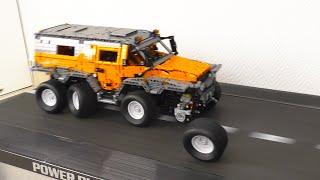 Avtoros Shaman 8x8 Truck VS Treadmill with obstacles. Lego Technic CRASH Test