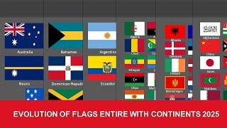 Evolution of Flags Entire with Continents 2025