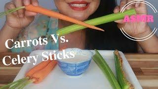 ASMR - Carrots VS. Celery - Who Crunched It Better? - Request  (No Talking)