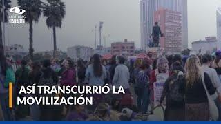 Marcha por el Día Internacional de la Mujer en Bogotá se vio empañada por vandalismo