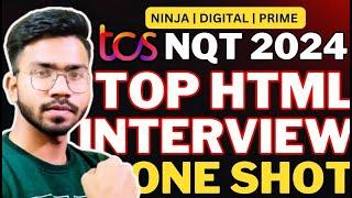 TCS Top HTML Interview ONE SHOT | TCS , Capgemini , Cognizant and Important for All Companies
