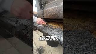 Cleaning hardened asphalt is difficult and exhausting until you start using PavePro. #asphaltlife