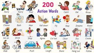 200 Action Words |⭐Common Words In English | Vocabulary In English With Picture | Action Verbs