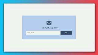 Responsive Newsletter Subscription Form Design | HTML And CSS