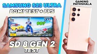 Samsung S23 Ultra - 90 FPS PUBG Test with FPS!  Overheat & Battery Drain 