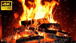 The Best Burning Fireplace with Crackling Fire Sounds and Crackling Logs. 12-Hours Fireplace 4K