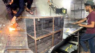 Incredible Skill Young Talented Boys making Cage of birds ll How to make iron Cage for Birds