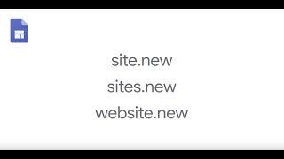 Create a new Google Site