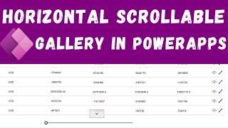 Create Customized Horizontal Scrollable Gallery in Power Apps using Slider Control