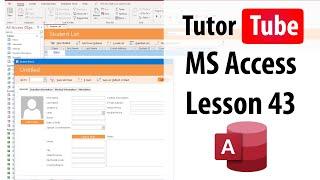 MS Access Tutorial - Lesson 43 - Creating Forms using Form Wizard