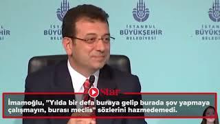 İmamoğlu, İBB meclisinde AK Parti Meclis üyesi Muhammet Kaynar’ın mikrofonunu kapattırdı