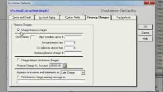 Setting Up Finance Charges in Sage 50 Accounting