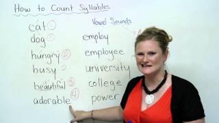Speaking English - How to count syllables