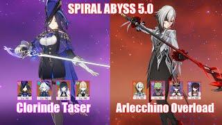 C0 Clorinde Taser & C0 Arlecchino Overload | Spiral Abyss 5.0 | Genshin Impact