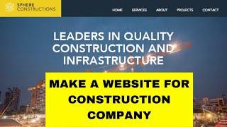 HOW TO MAKE A WEBSITE FOR CONSTRUCTION COMPANY( WIX WEBSITE BUILDER)