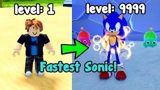 Becoming The Fastest Sonic In Sonic Speed Simulator Roblox! Top Best Player On Leaderboard!