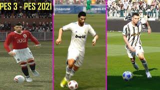  Cristiano Ronaldo Evolution from PES 3 to PES 2021 Face, Animation, Rating | Fujimarupes