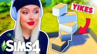 I Turned This SPIRAL Staircase Shell Into a House!!?? Sims 4 House Building Shell Challenge