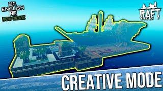 Raft: The Creative Mode | Learning To Build A Castle In Creative Mode - Real English For Gamers