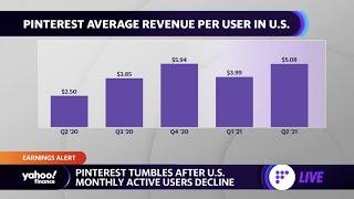 Pinterest nosedives as monthly users decline