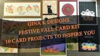 Gina K Festive Fall Card Kit - 10 Card Projects for Inspiration!