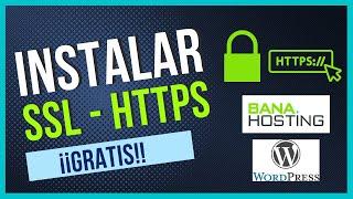 Instalar CERTIFICADO SSL en BANAHOSTING y WordPress  Gratis/  Activar HTTPS