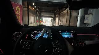 No-brush automatic car wash after driving on snowy roads, Mercedes-Benz GLB SUV #cars #suv #Benz