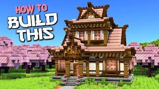 How to Build Cherry Japanese House | Minecraft Tutorial