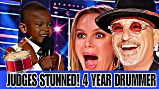 4-Year-Old Drummer Shocks AGT Judges with His "Rhythmic Thunder