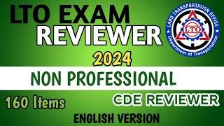 2024 LTO EXAM REVIEWER NON-PROFESSIONAL DRIVER'S LICENSE ENGLISH VERSION 100% PASSED