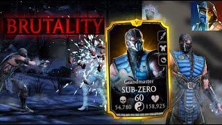 INCREDIBLE! Grandmaster Sub Zero MAX Ascension Gameplay & Brutality