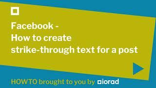 Facebook - How to create strike-through text for a post
