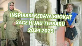 INSPIRASI MODEL KEBAYA MODERN, KEBAYA BROKAT SAGE HIJAU TERBARU MODERN 2024 2025 Kebaya Modern Sage