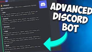 Working with Advanced discord bot | Antique Gold | 50 + commands | Discord bot with all basic needs