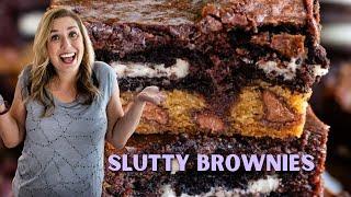 Slutty Brownies (Oreo Stuffed Brookies)