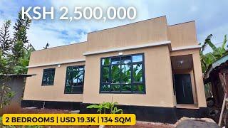 Beige Façade, Big Style: Touring this 2-Bedroom Precast Home in Kirinyaga