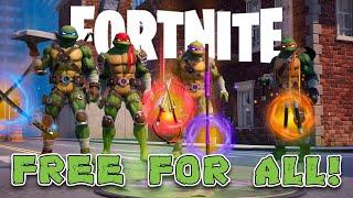 Ninja Turtles fight each other on CUSTOM TMNT Fortnite map! - MYTHIC BATTLE Free-For-All!