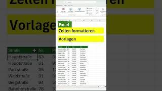 Excel Zellen Formatvorlagen für schnelles Formatieren schön machen deiner Tabelle mit wenig Aufwand