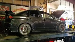 Mitsubishi Lancer Evolution X Turbocharged All 4 Wheel Drive Engine Dyno Horsepower Test