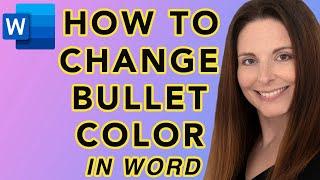 How To Change Bullet Point Color In Word