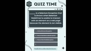 Selenium WebDriver Interview Questions and Answers - Question 1 | Selenium Quiz | Java |