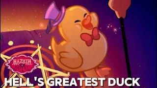 "Hell's Greatest Dad" but Lucifer's part is sang by a duck