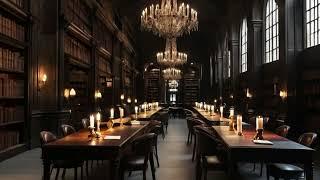 Old University Library Study - 3+ Hrs of Dark Academia Ambience, Candlelight, & Classical Music