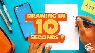 the 10 MINUTE, 1 MINUTE, 10 SECOND DRAWING CHALLENGE | BTS Ep02