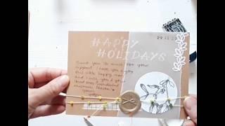 Decorating a holiday card