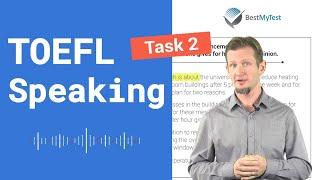 Master TOEFL Integrated Speaking task 2 - 2020 edition