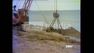 Construction of the Mukran ferry port on Rügen, 1983