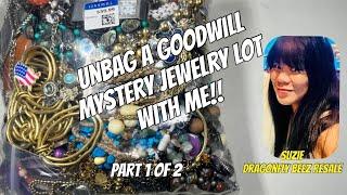 UNBAGGING a Goodwill Mystery Jewelry Lot  Sale - Part 1 of 2