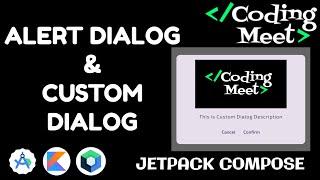 How to Create Alert Dialog & Custom Dialog in Jetpack Compose | Android Studio Tutorial