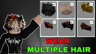 How To Equip More Than One Hair On Roblox 2024 ! Multiple Hair On Roblox